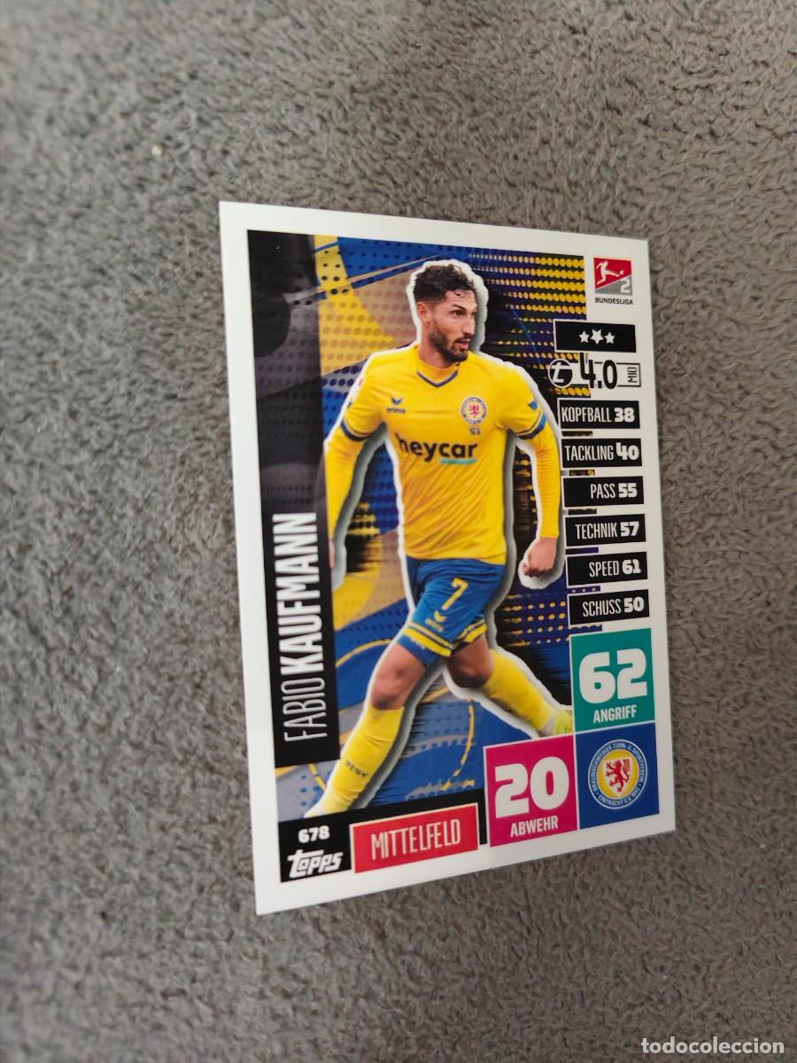 Fu&szlig;ball-Sticker: 678 BUNDESLIGA 2020 2021 FABIO KAUFMANN EINTRACHT BRAUNSCHWEIG 2 MATCH ATTAX EXTRA 20 21 TOPPS ABA