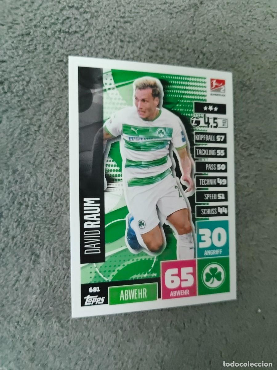 Fu&szlig;ball-Sticker: 681 BUNDESLIGA 2020 2021 DAVID RAUM SPVGG GREUTHER F&Uuml;RTH 2 MATCH ATTAX EXTRA 20 21 TOPPS ABA