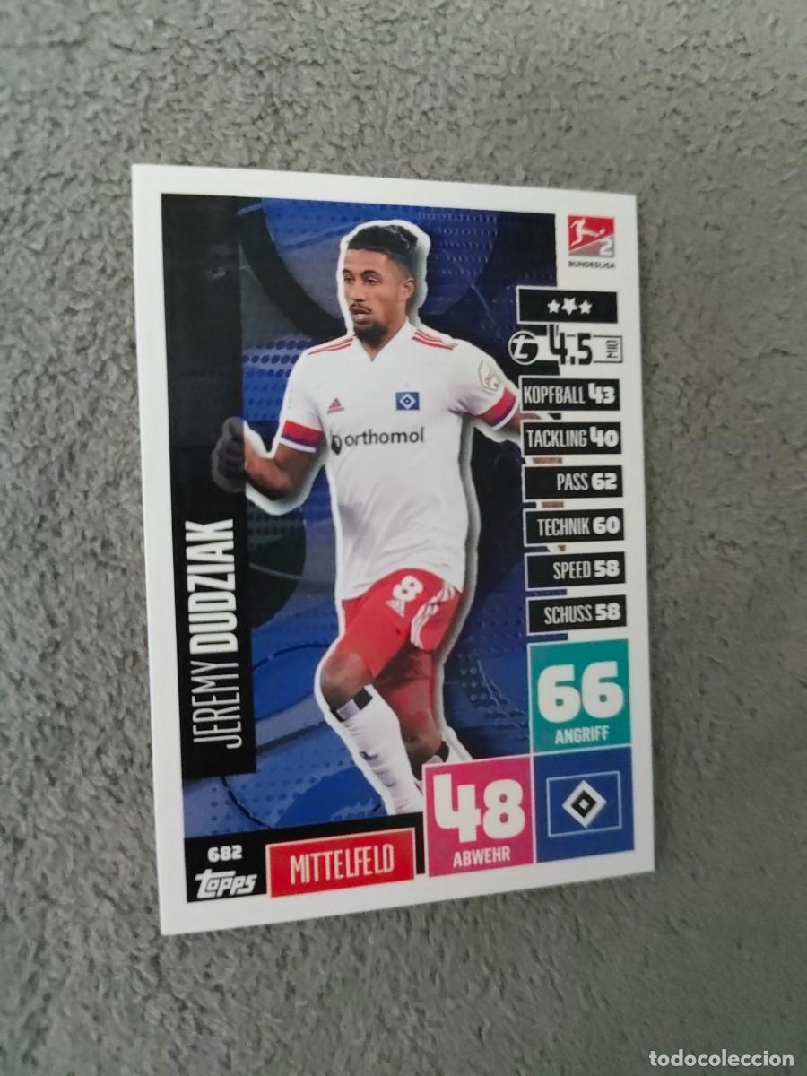 Football Stickers: 682 BUNDESLIGA 2020 2021 JEREMY DUDZIAK HAMBURGER SV 2 MATCH ATTAX EXTRA 20 21 TOPPS ABA