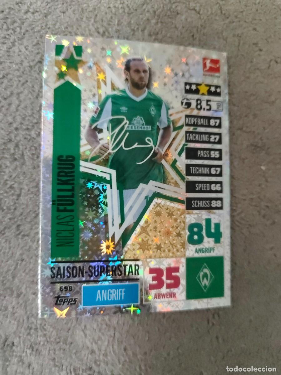 Cromos de f&uacute;tbol: 698 BUNDESLIGA 2020 2021 F&Uuml;LLKRUG WERDER BREMEN SAISON-SUPERSTARS MATCH ATTAX EXTRA 20 21 TOPPS ABA