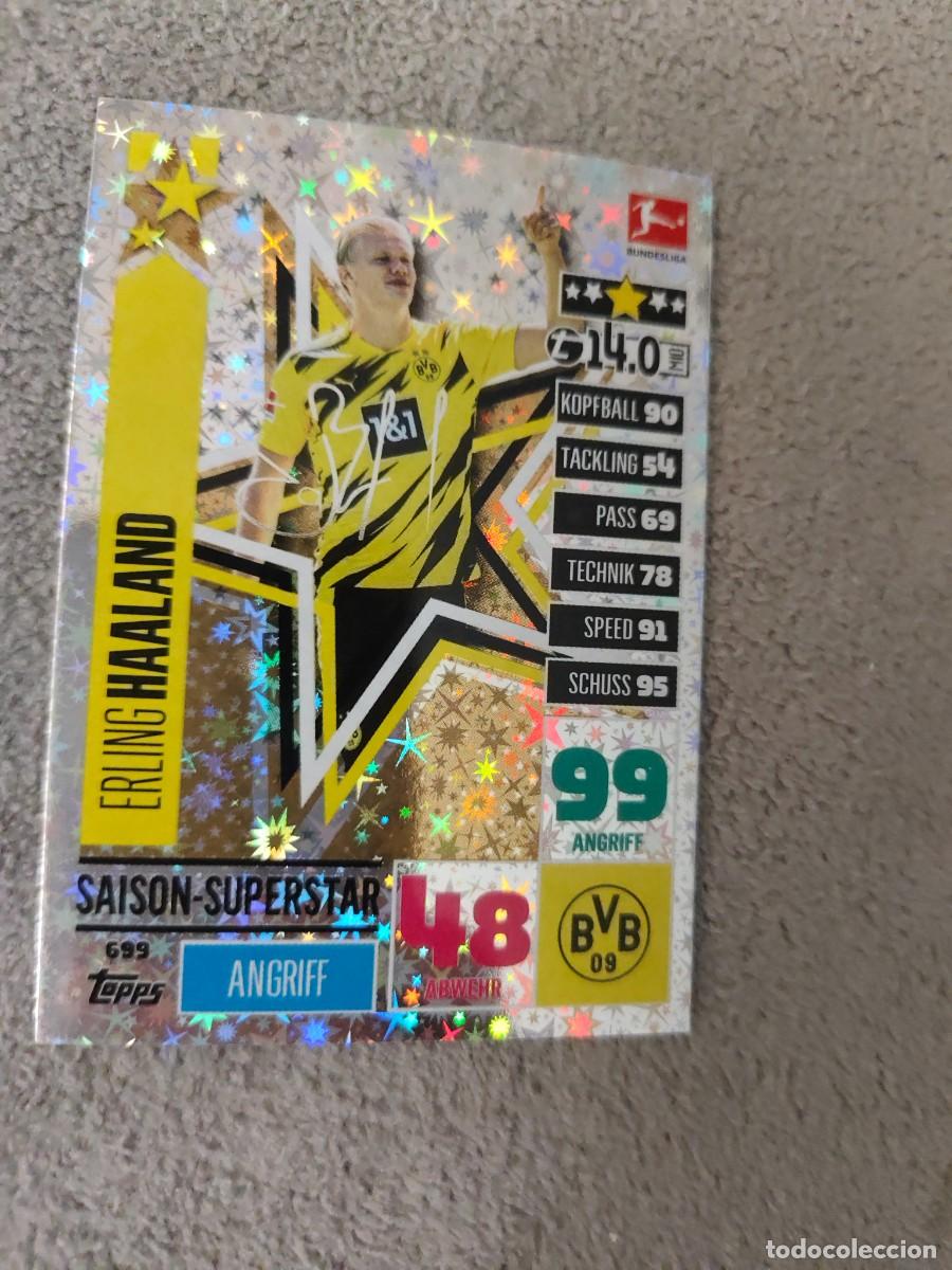 Cromos de f&uacute;tbol: 699 BUNDESLIGA 2020 2021 ERLING HAALAND BORUSSIA DORTMUND MATCH ATTAX EXTRA 20 21