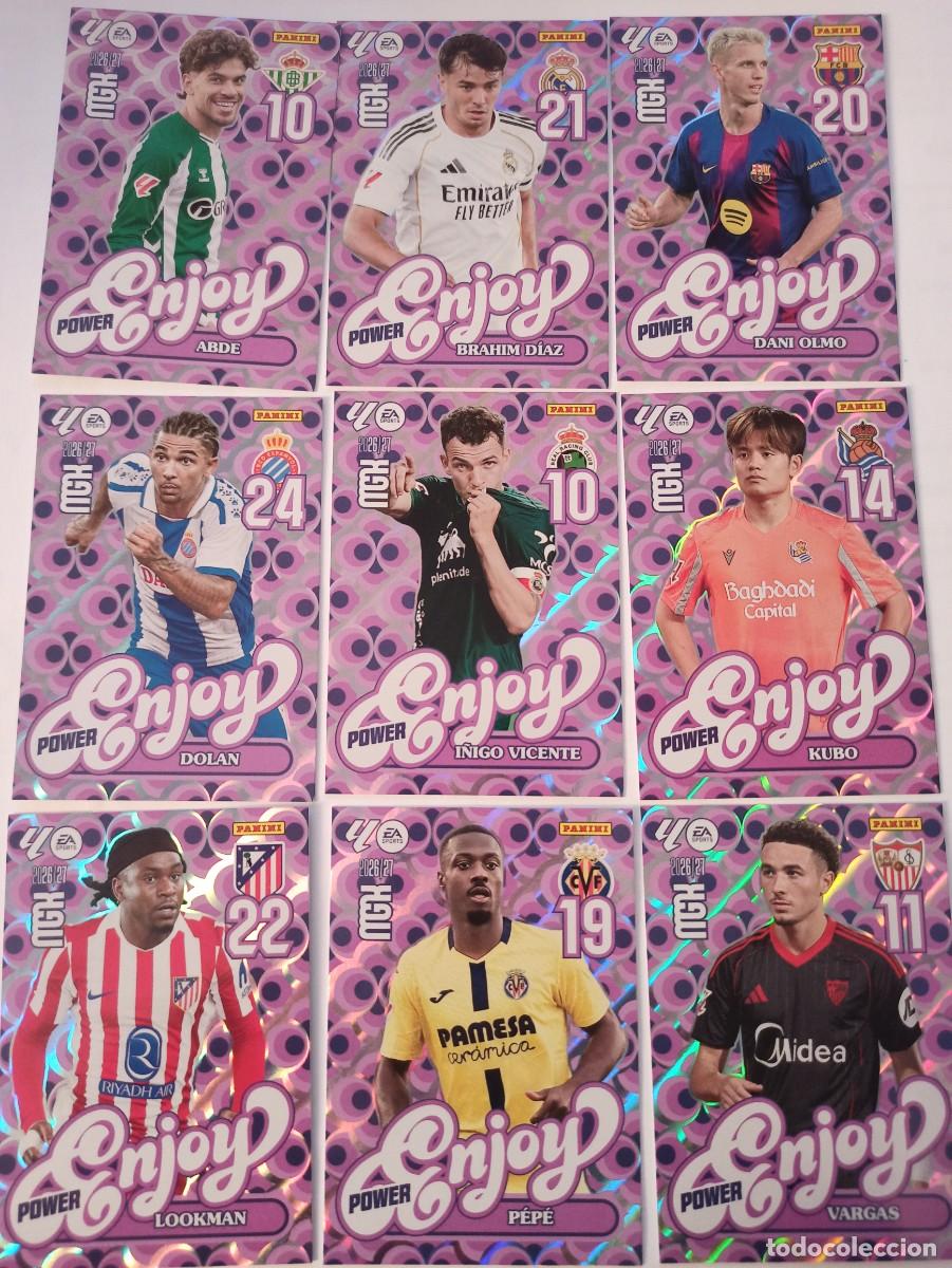 Lote Todas las Cartas Enjoy Power 1 ª Edición ( 9 ) - Megacracks 2026 2027 - 26 27 - Mgk - Panini
