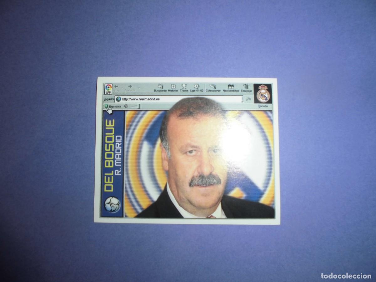 Cromos de f&uacute;tbol: CROMO DE FUTBOL: DEL BOSQUE. ENTRENADOR - REAL MADRID - EDICIONES ESTE. LIGA 2001 - 2002. 01/02.