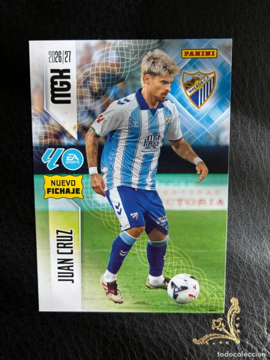 Cromos de f&uacute;tbol: 458 JUAN CRUZ MALAGA NUEVO FICHAJE 2&ordm; 2&ordf; 2 EDICION MEGACRACKS MGK 2026 2027 26 27 PANINI