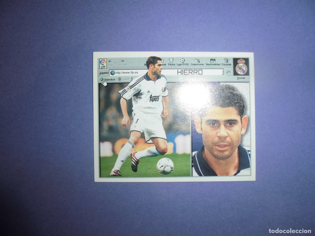 Cromos de f&uacute;tbol: CROMO DE FUTBOL: HIERRO - REAL MADRID - EDICIONES ESTE. LIGA 2001 - 2002. 01/02.