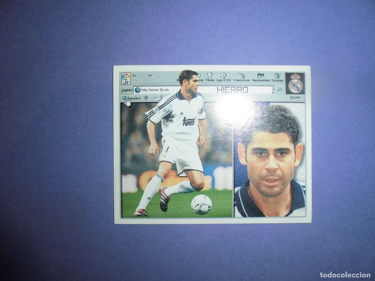 Cromos de f&uacute;tbol: CROMO DE FUTBOL: HIERRO - REAL MADRID - EDICIONES ESTE. LIGA 2001 - 2002. 01/02.