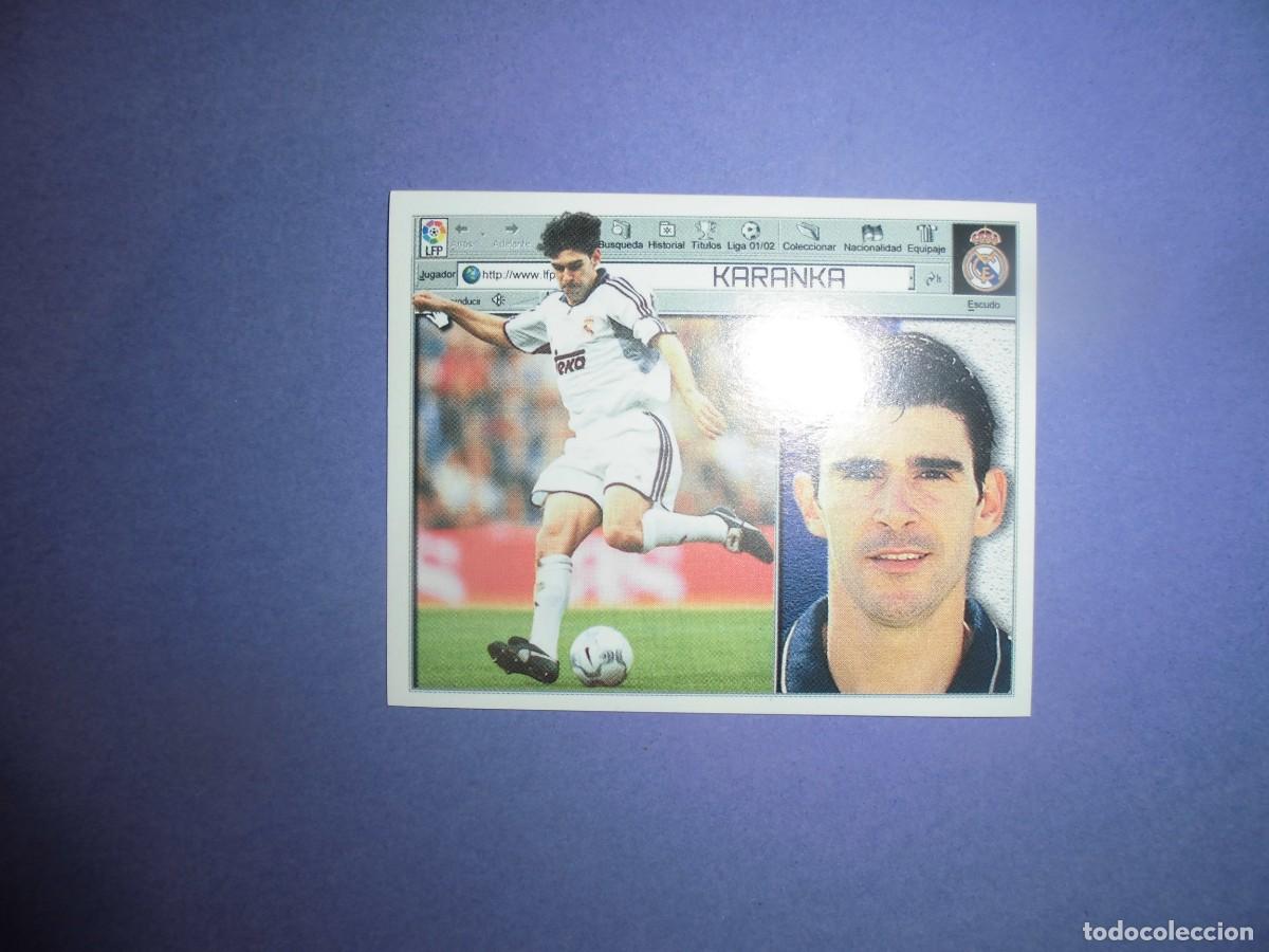 Cromos de f&uacute;tbol: CROMO DE FUTBOL: KARANKA - REAL MADRID - EDICIONES ESTE. LIGA 2001 - 2002. 01/02.