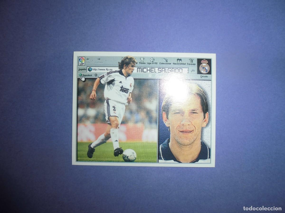 Cromos de f&uacute;tbol: CROMO DE FUTBOL: MICHEL SALGADO - REAL MADRID - EDICIONES ESTE. LIGA 2001 - 2002. 01/02.
