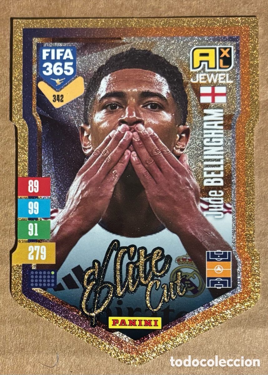 Cromos de f&uacute;tbol: JUDE BELLINGHAM (REAL MADRID). CARTA ELITE CUT PANINI ADRENALYN XL FIFA 365. #314