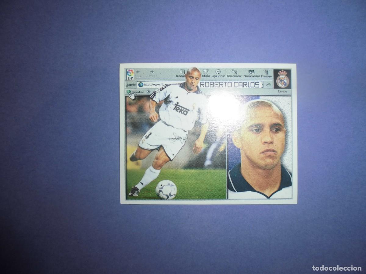 Cromos de f&uacute;tbol: CROMO DE FUTBOL: ROBERTO CARLOS - REAL MADRID - EDICIONES ESTE. LIGA 2001 - 2002. 01/02.