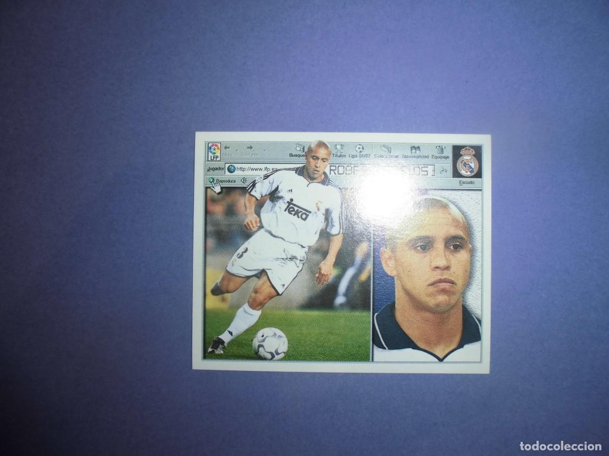 Cromos de f&uacute;tbol: CROMO DE FUTBOL: ROBERTO CARLOS - REAL MADRID - EDICIONES ESTE. LIGA 2001 - 2002. 01/02.