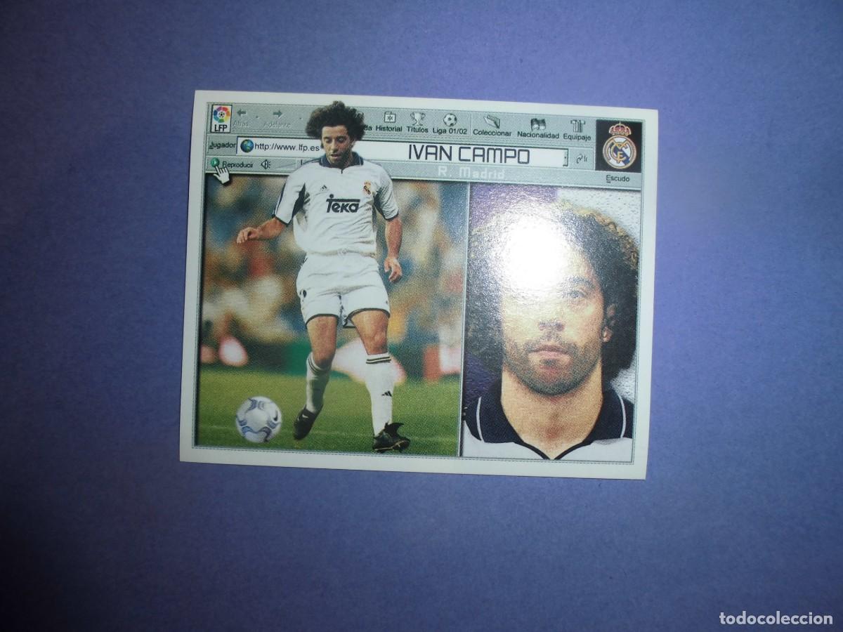 Cromos de f&uacute;tbol: CROMO DE FUTBOL: IVAN CAMPO - REAL MADRID - EDICIONES ESTE. LIGA 2001 - 2002. 01/02.