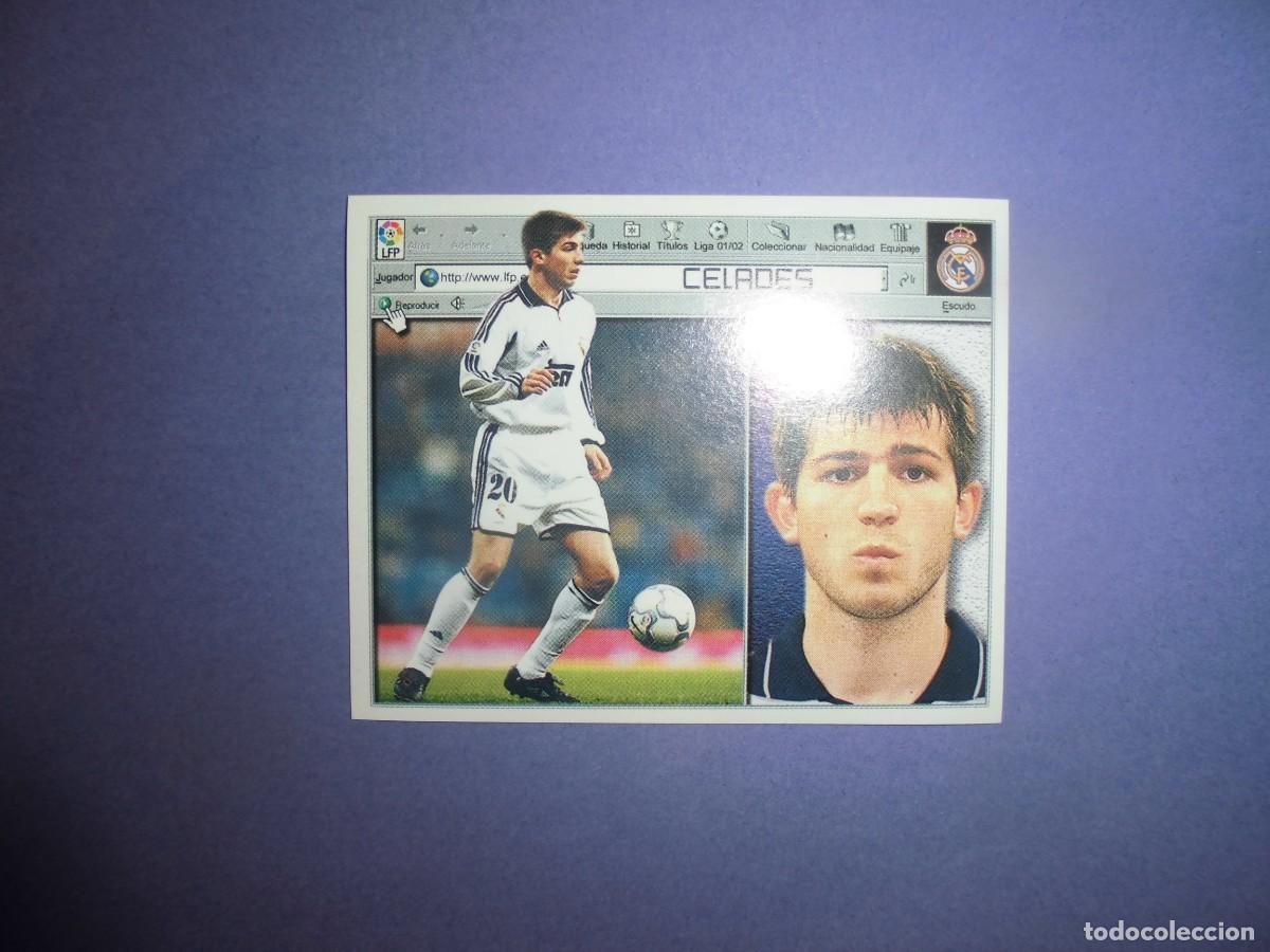 Cromos de f&uacute;tbol: CROMO DE FUTBOL: CELADES - REAL MADRID - EDICIONES ESTE. LIGA 2001 - 2002. 01/02.