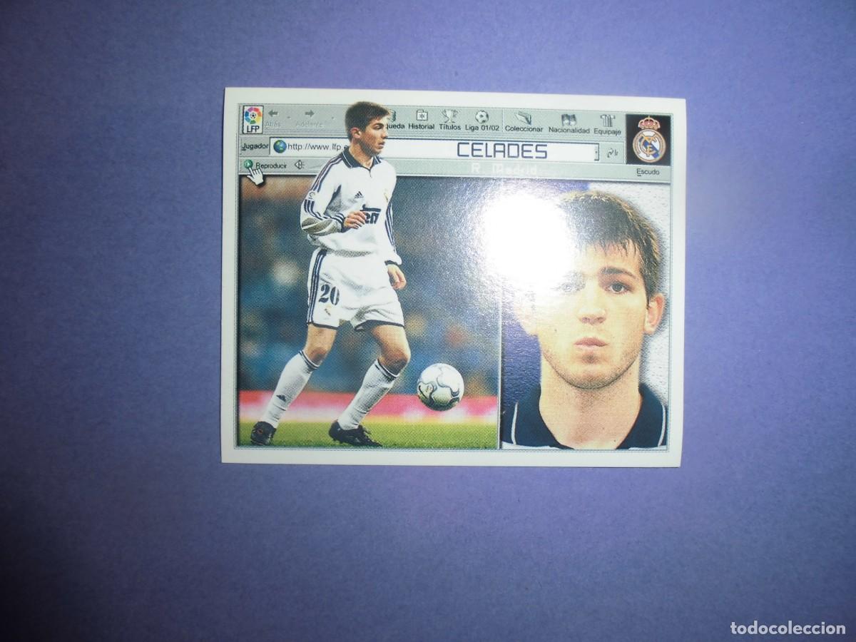 Cromos de f&uacute;tbol: CROMO DE FUTBOL: CELADES - REAL MADRID - EDICIONES ESTE. LIGA 2001 - 2002. 01/02.