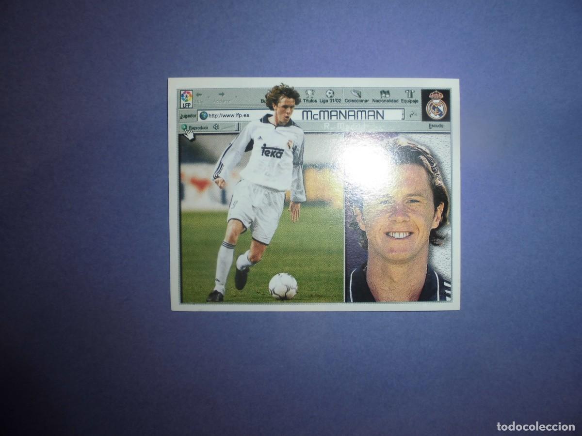 Cromos de f&uacute;tbol: CROMO DE FUTBOL: MCMANAMAN - REAL MADRID - EDICIONES ESTE. LIGA 2001 - 2002. 01/02.