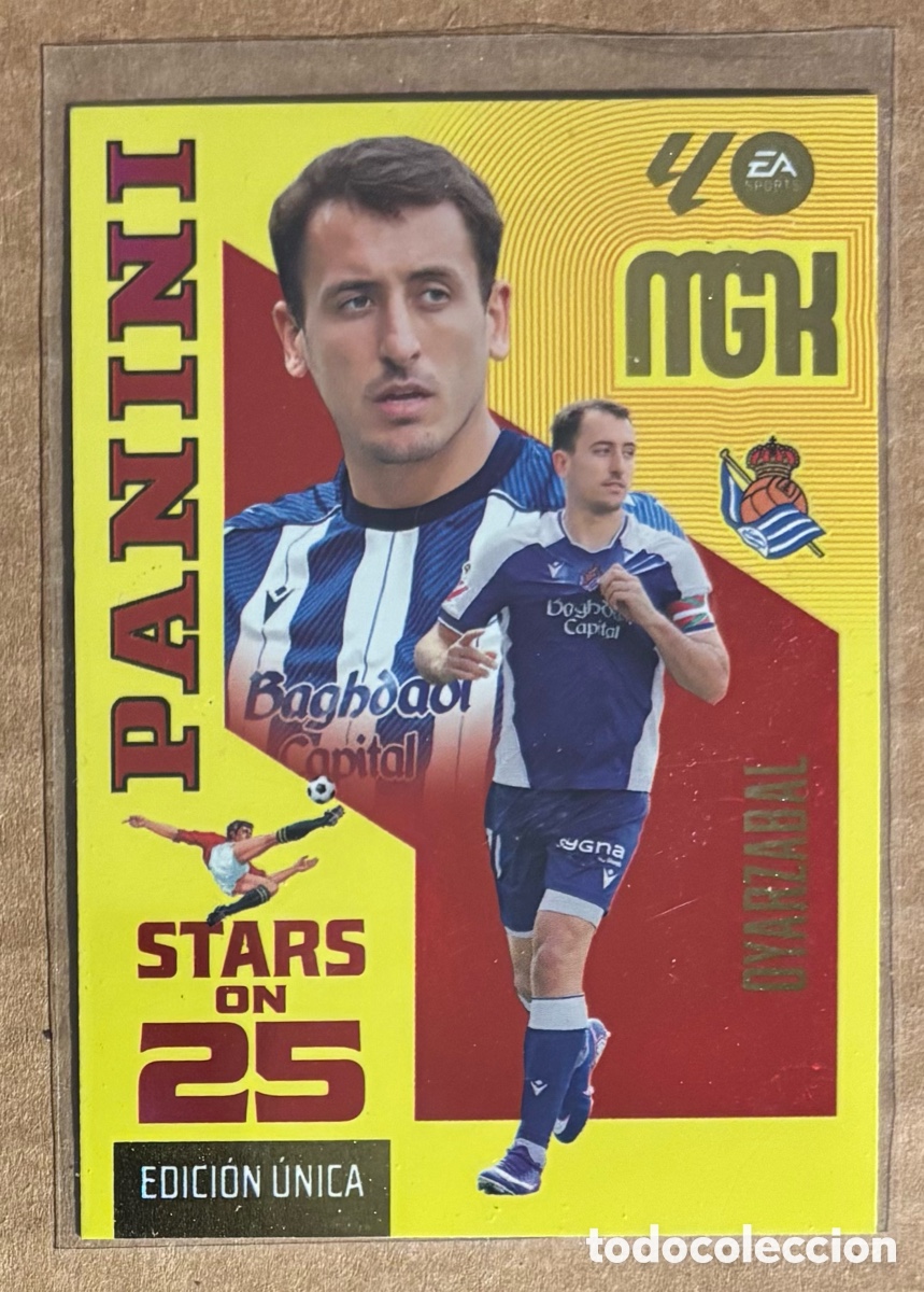 Cromos de f&uacute;tbol: OYARZABAL (REAL SOCIEDAD ). CARTA STARS ON 25 EDICI&Oacute;N &Uacute;NICA PANINI MEGACRACKS MGK 2026/27. #448