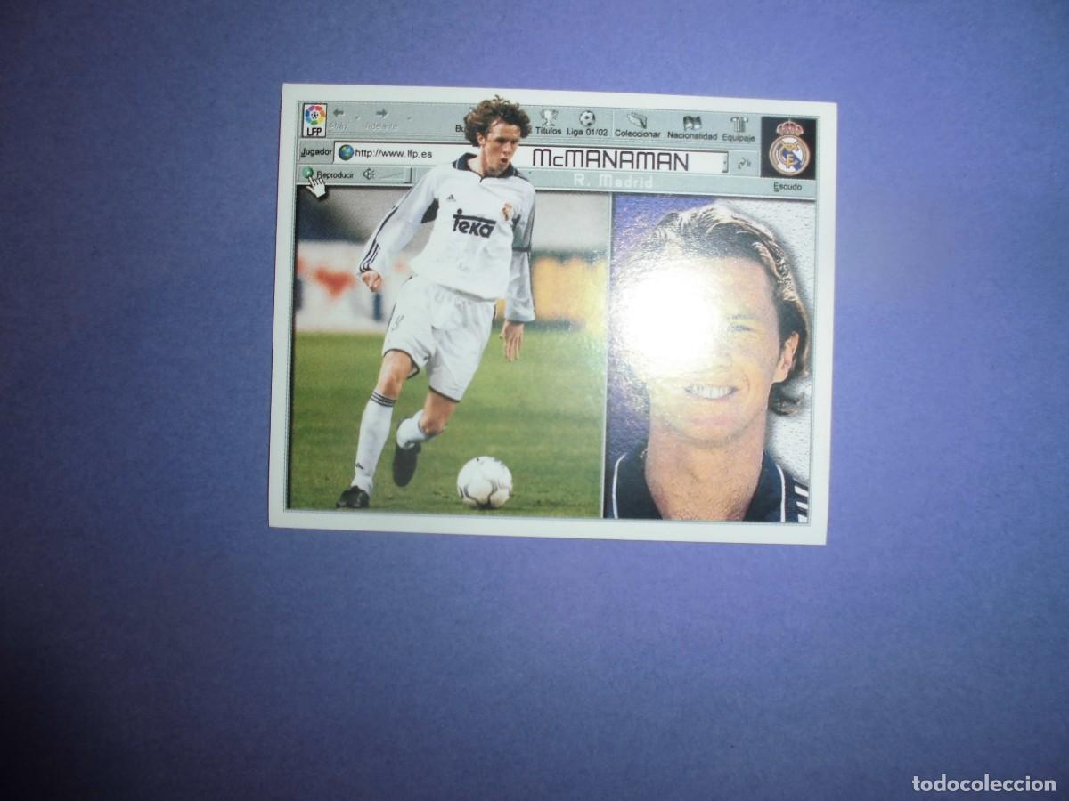 Cromos de f&uacute;tbol: CROMO DE FUTBOL: MCMANAMAN - REAL MADRID - EDICIONES ESTE. LIGA 2001 - 2002. 01/02.