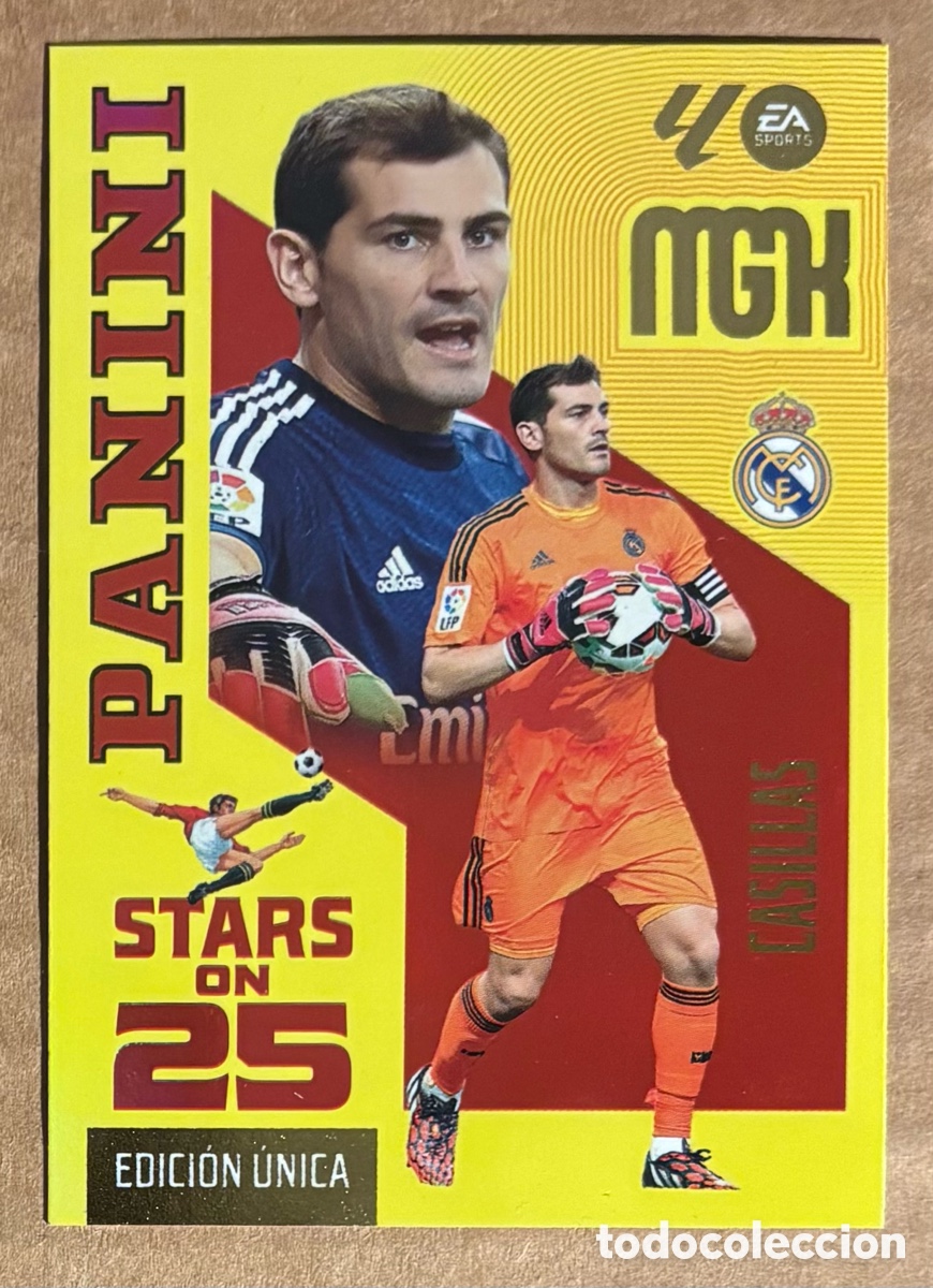 Cromos de f&uacute;tbol: CASILLAS (REAL MADRID). CARTA STARS ON 25 EDICI&Oacute;N &Uacute;NICA PANINI MEGACRACKS MGK 2026/27. #428.