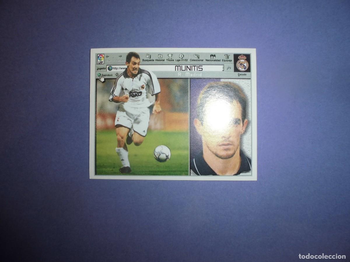 Cromos de f&uacute;tbol: CROMO DE FUTBOL: MUNITIS - REAL MADRID - EDICIONES ESTE. LIGA 2001 - 2002. 01/02.