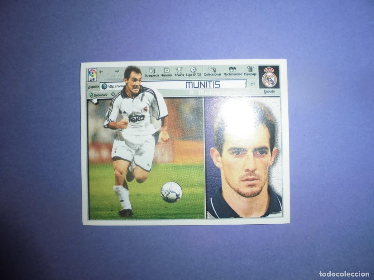 Cromos de f&uacute;tbol: CROMO DE FUTBOL: MUNITIS - REAL MADRID - EDICIONES ESTE. LIGA 2001 - 2002. 01/02.