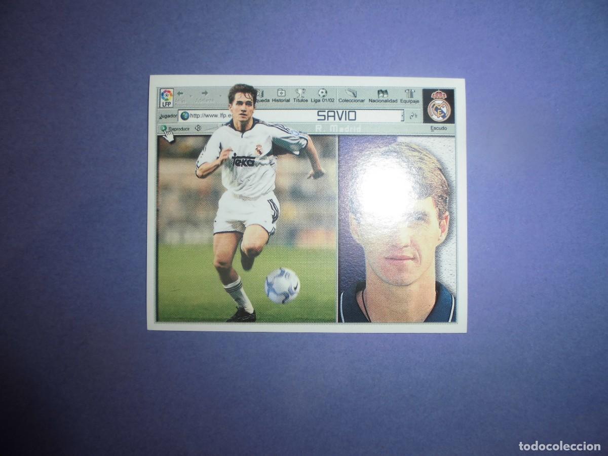 Cromos de f&uacute;tbol: CROMO DE FUTBOL: SAVIO - REAL MADRID - EDICIONES ESTE. LIGA 2001 - 2002. 01/02.