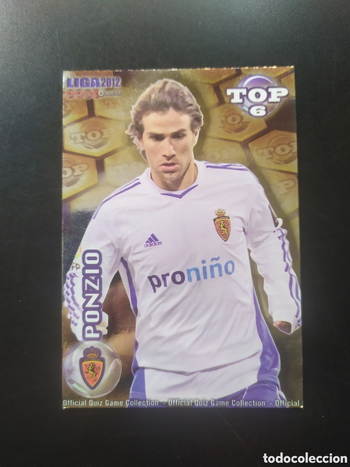 Cromos de f&uacute;tbol: Mundicromo fichas Liga 2011 2012 11 12 Ponzio top brillo dorado n&deg; 592 Real Zaragoza