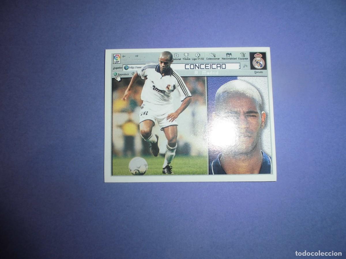 Cromos de f&uacute;tbol: CROMO DE FUTBOL: CONCEI&Ccedil;AO - REAL MADRID - EDICIONES ESTE. LIGA 2001 - 2002. 01/02.