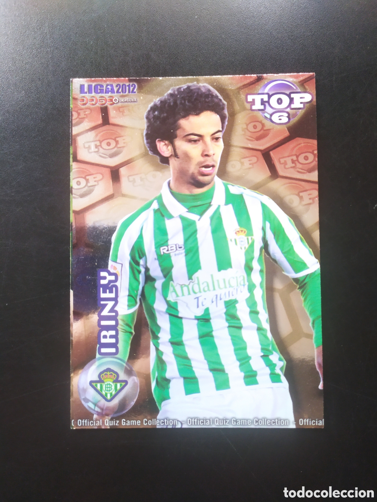 Cromos de f&uacute;tbol: Mundicromo fichas Liga 2011 2012 11 12 Iriney top brillo rojo n&deg; 593 Real Betis