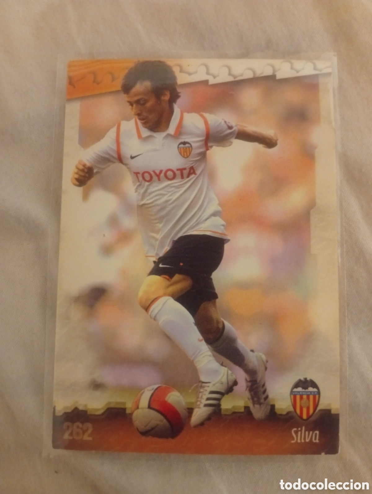 Cromos de f&uacute;tbol: Cromo Card David Silva N&ordm; 124 - Valencia CF - Las Fichas de la Liga 2009 Mundicromo
