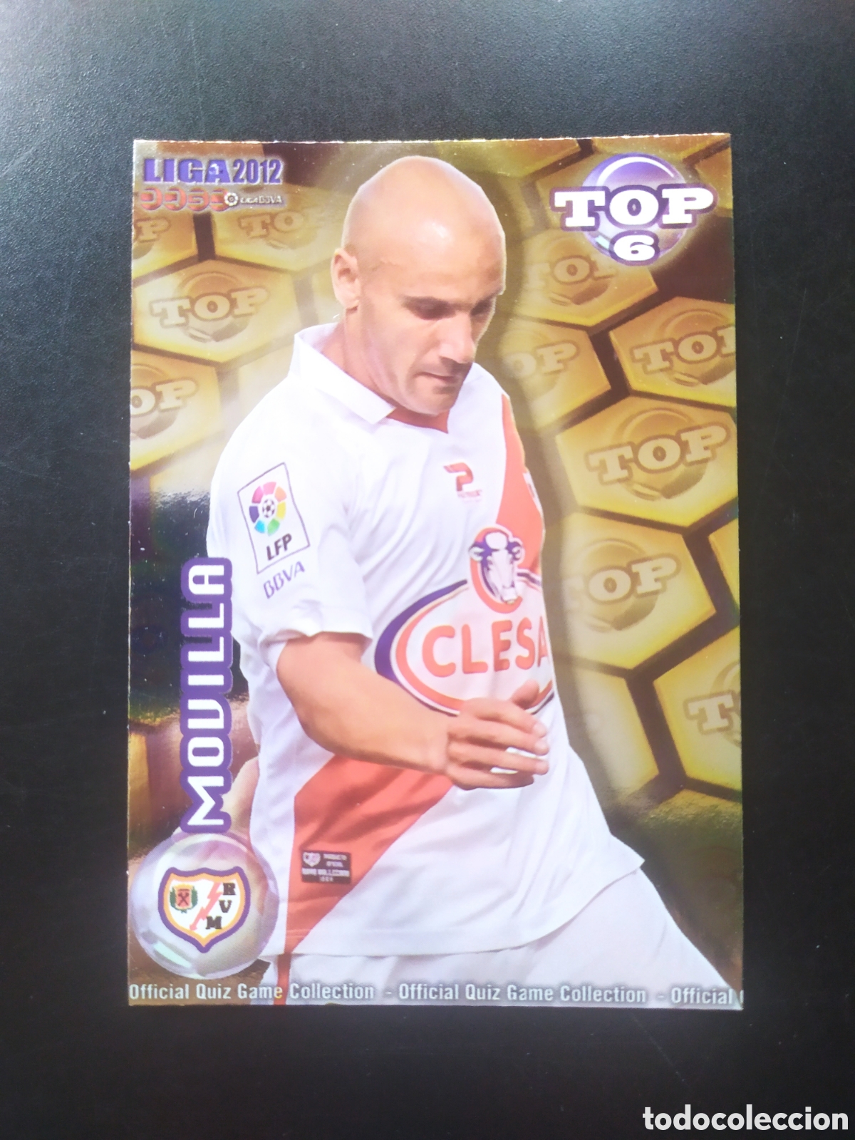 Cromos de f&uacute;tbol: Mundicromo fichas Liga 2011 2012 11 12 Movilla top brillo dorado n&deg; 594 Rayo Vallecano