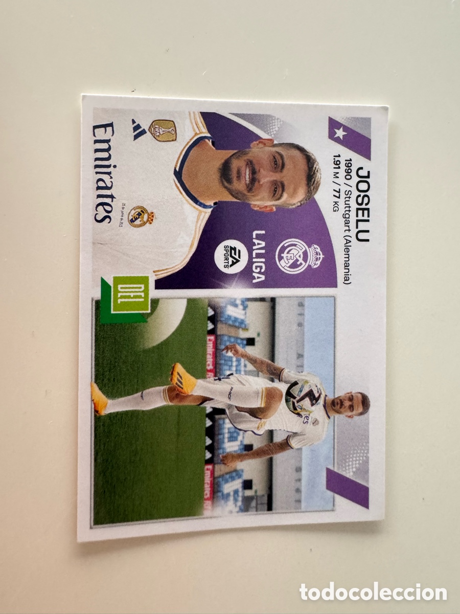 Cromos de f&uacute;tbol: PANINI LIGA ESTE 2023-2024 23 24 &ndash; Real Madrid N&ordm; 3 Joselu Nuevo Fichaje