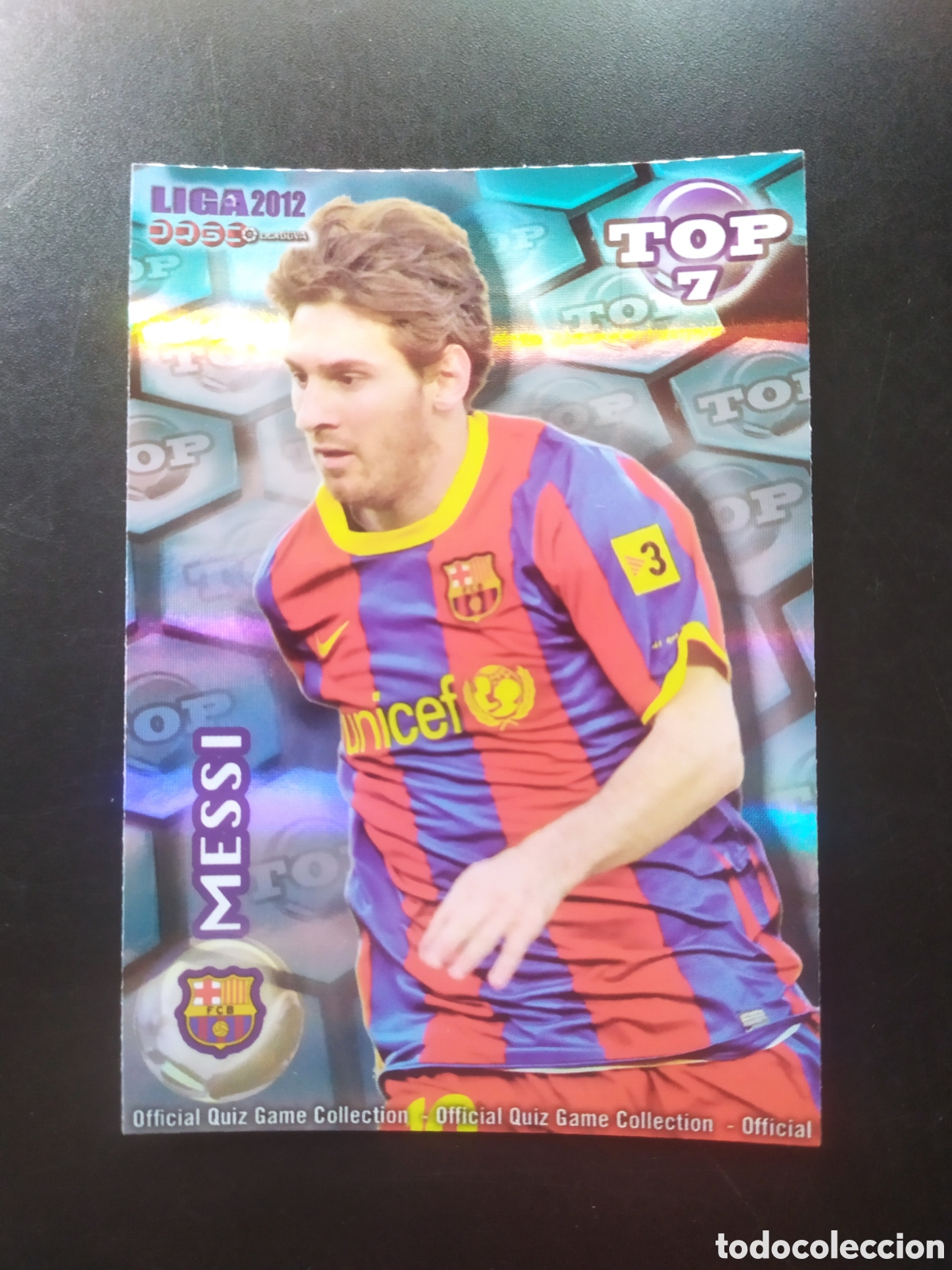 Cromos de f&uacute;tbol: Mundicromo fichas Liga 2011 2012 11 12 Messi top brillo rayas n&deg; 595 Barcelona