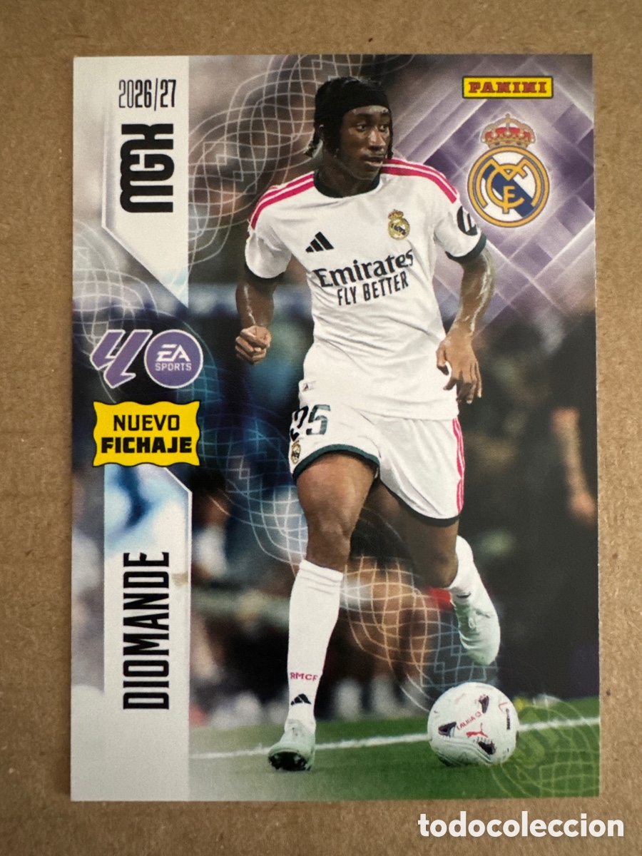 Cromos de f&uacute;tbol: # 478 Diomande Real Madrid Megacracks 26 27 2026 2027 Nuevo Fichaje 2 Segunda 2a 2&ordf; Edici&oacute;n