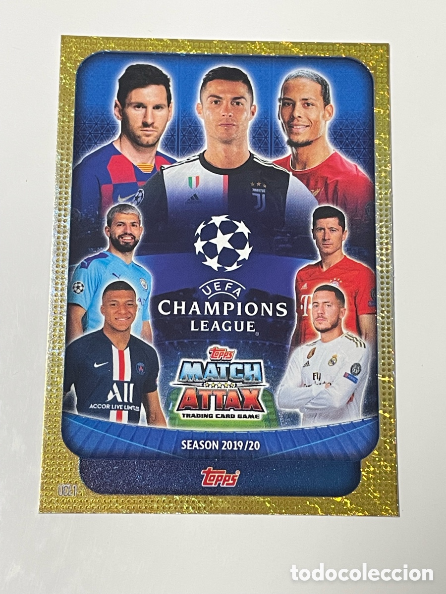Cromos de f&uacute;tbol: Topps Match Attax #UCL1 Champions League- Messi- Cristiano- Van Dijk - Ag&uuml;ero - Lewandowski - Mbapp&eacute;