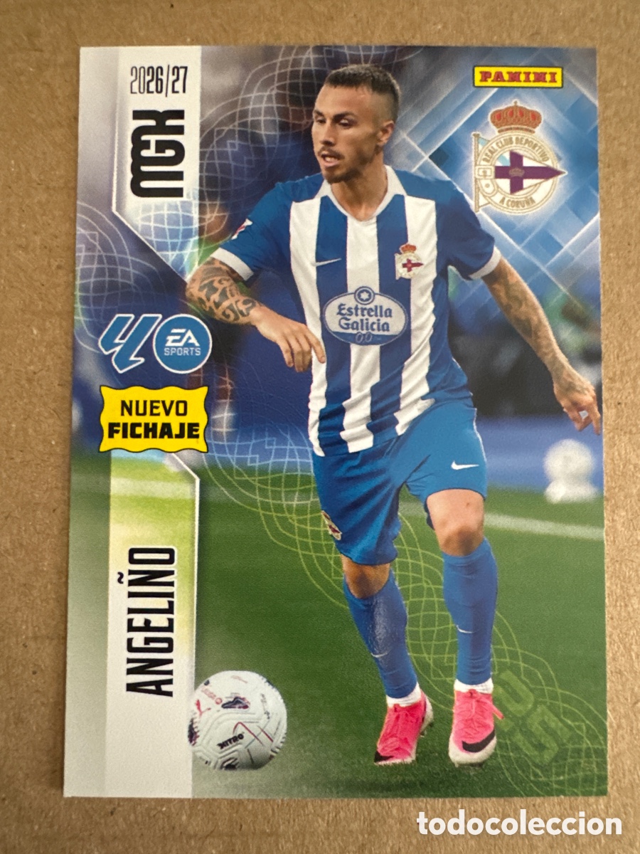 Cromos de f&uacute;tbol: # 471 Angeli&ntilde;o Deportivo Coru&ntilde;a Megacracks 26 27 2026 2027 Nuevo Fichaje 2 Segunda 2a 2&ordf; Edici&oacute;n