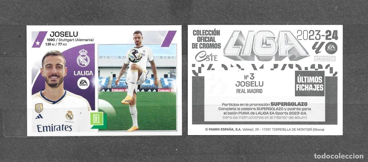 Cromos de f&uacute;tbol: Liga este 23/24 - Joselu - N&ordm; 3 - Real Madrid - ( Fichajes )