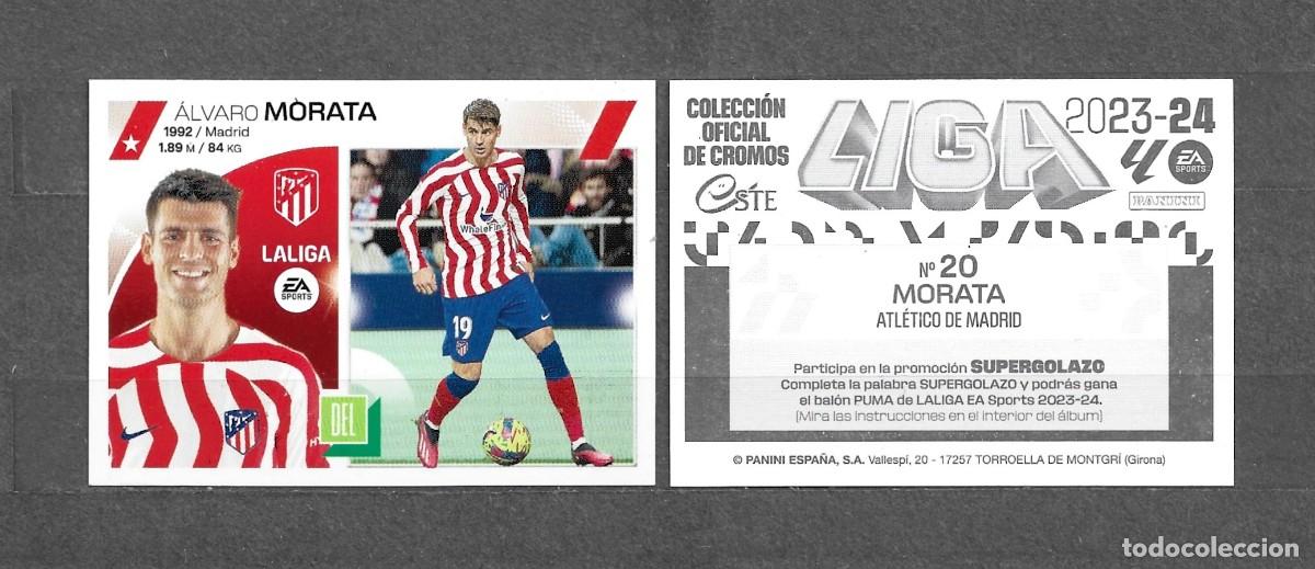 Cromos de f&uacute;tbol: Liga este 23/24 - Morata - N&ordm; 20 - Atl&eacute;tico