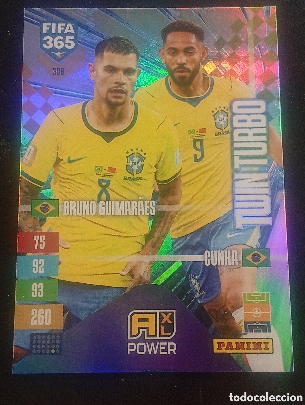 Cromos de f&uacute;tbol: 309 twin GUIMARAES CUNHA BRASIL BRAZIL PANINI FIFA 365 ADRENALYN CROMOS CARDS TOPPS MATCH ATTAX