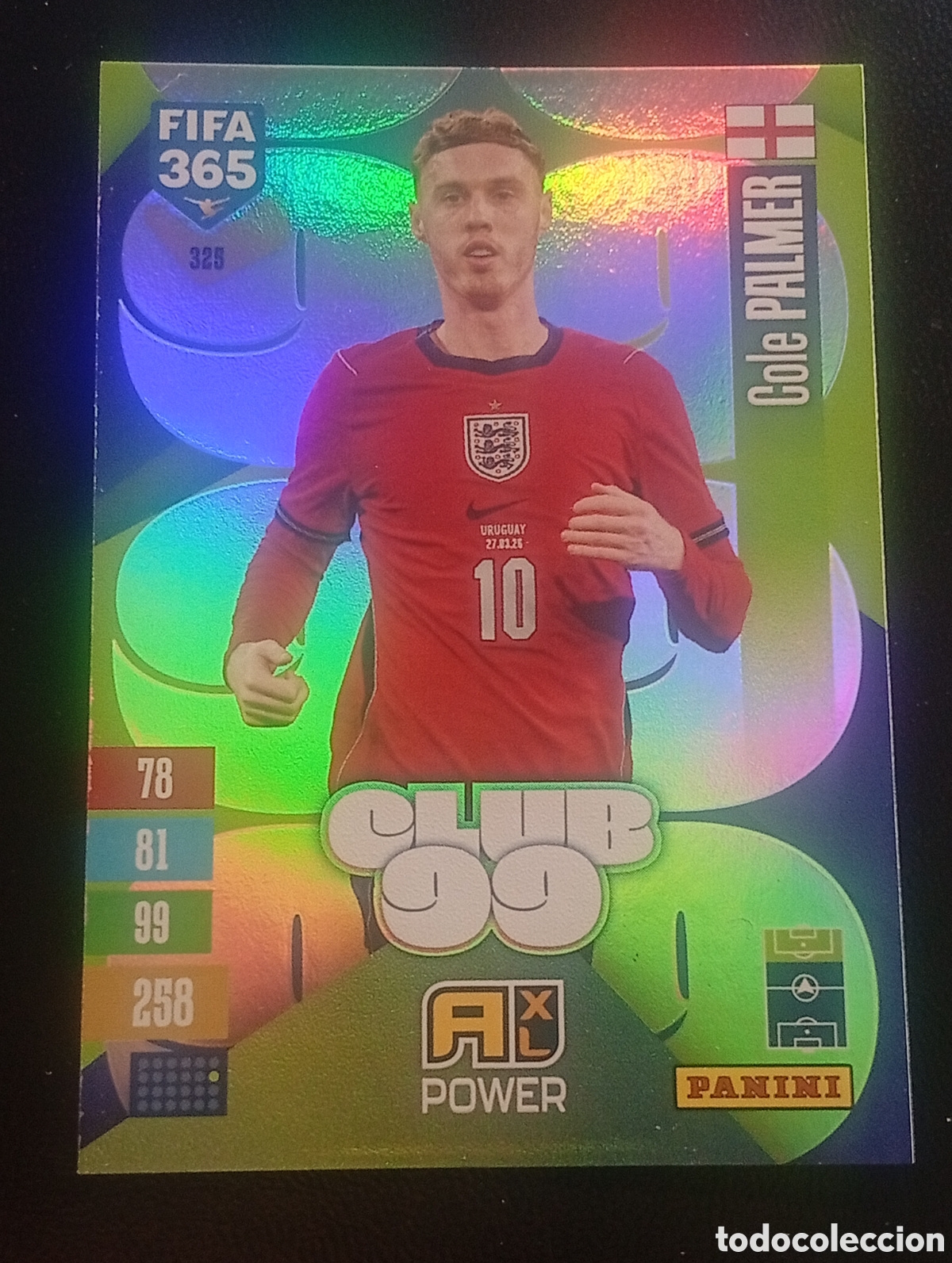 Cromos de f&uacute;tbol: 325 club 99 PALMER ENGLAND UK FIFA 365 ADRENALYN XL 2026 2027 26 27 CROMOS CARDS PANINI TOPPS