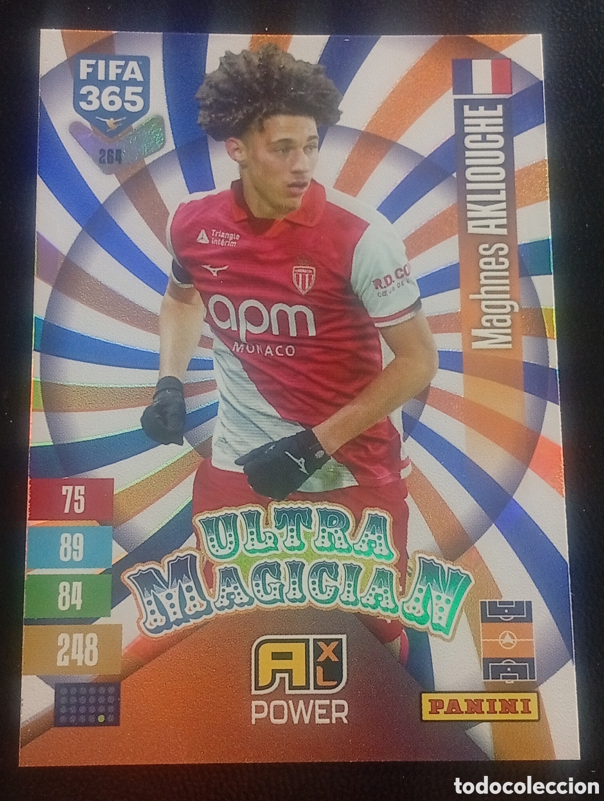 Cromos de f&uacute;tbol: 264 ultra magician AKLIOUCHE M&Oacute;NACO FIFA 365 ADRENALYN XL 2026 2027 26 27 CROMOS CARDS PANINI TOPPS