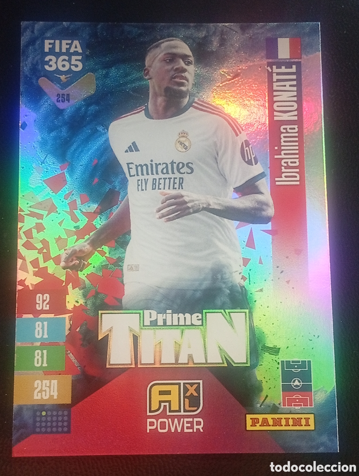 Fu&szlig;ball-Sticker: 254 tit&aacute;n KONATE REAL MADRID FRANCIA FIFA 365 ADRENALYN XL 2026 2027 26 27 CROMOS CARDS PANINI TOPPS