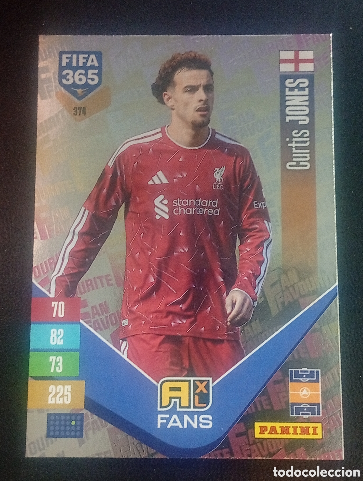 Cromos de f&uacute;tbol: 374 fans CURTIS JONES LIVERPOOL FIFA 365 ADRENALYN XL 2026 2027 26 27 CROMOS CARDS PANINI TOPPS