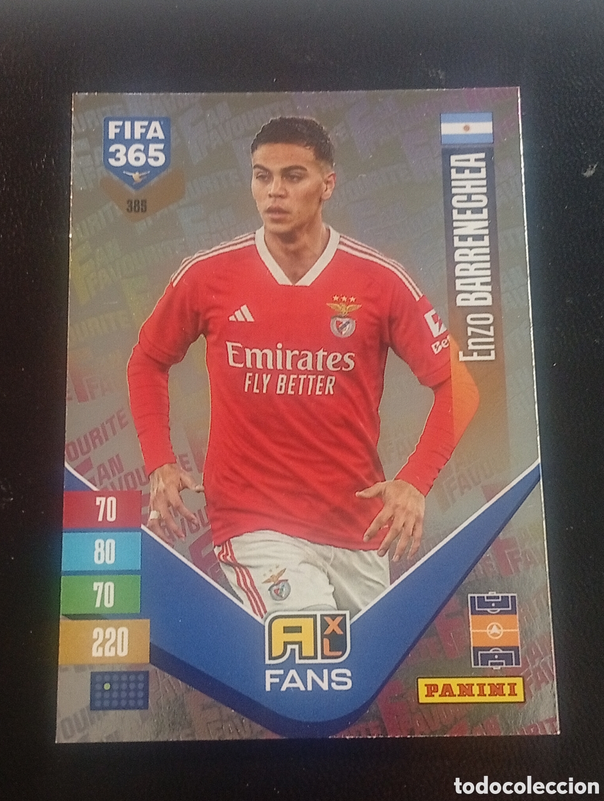 Cromos de f&uacute;tbol: 385 fans BARRENECHEA BENFICA ARGENTINA ADRENALYN FIFA 365 PANINI 2026 2027 26 27 CROMOS