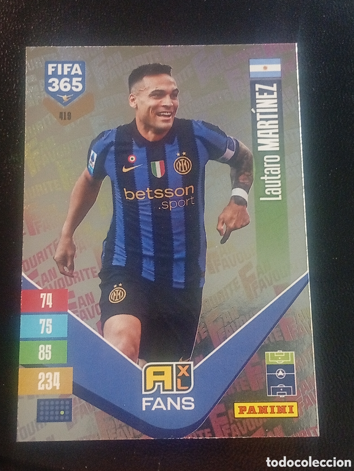 Cromos de f&uacute;tbol: 419 LAUTARO MARTINEZ INTER MILAN FIFA 365 ADRENALYN XL 2026 2027 26 27 CROMOS CARDS PANINI TOPPS
