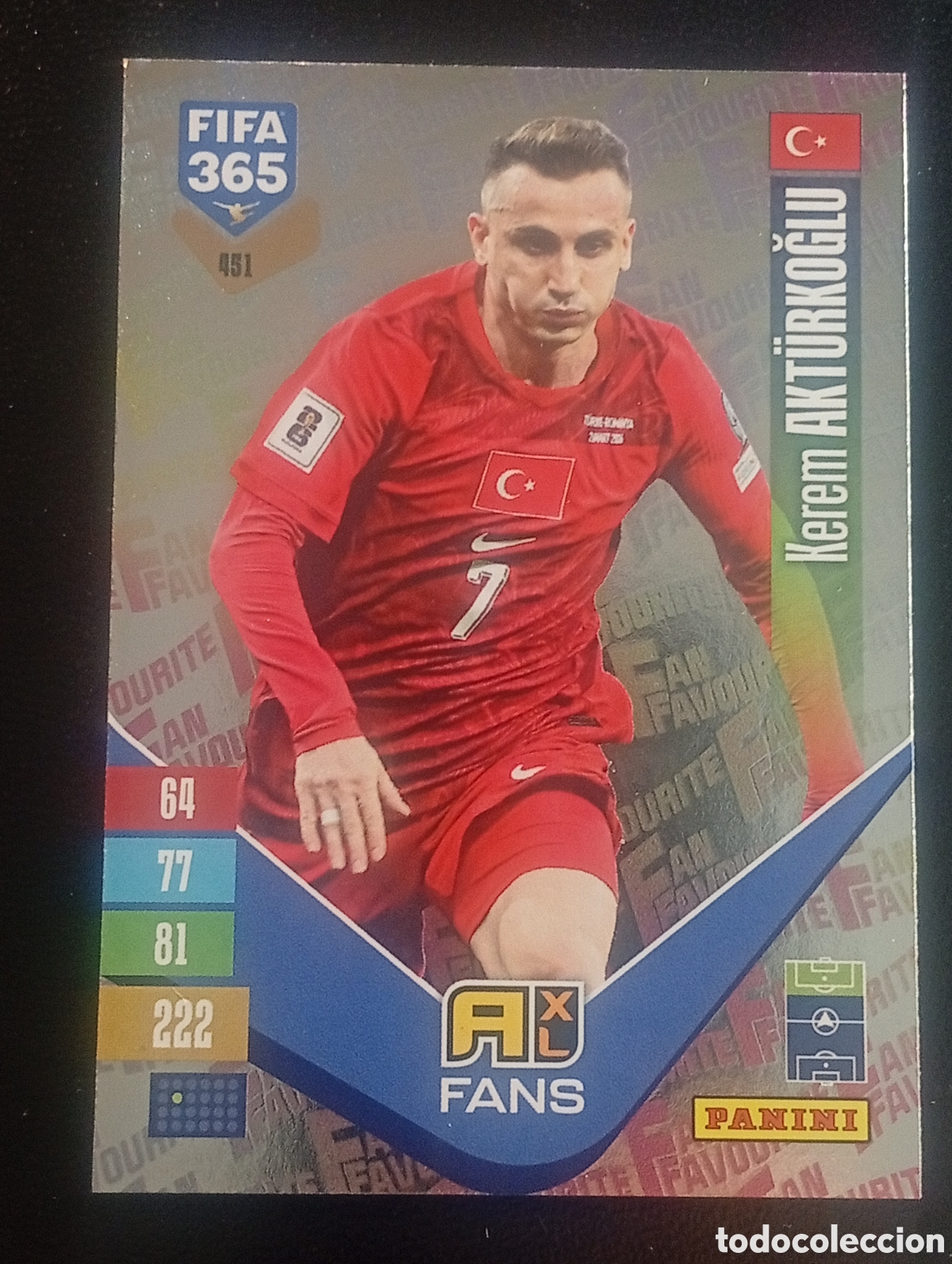 Cromos de f&uacute;tbol: 451 fans AKTURKOGLU TURKIA TURQUIA FIFA 365 ADRENALYN XL 2026 2027 26 27 CROMOS CARDS PANINI TOPPS
