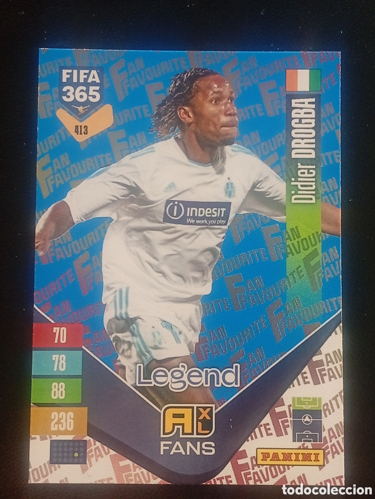 Cromos de f&uacute;tbol: 413 paralela red DROGBA MARSELLA FIFA 365 ADRENALYN 2026 2027 26 27 CARDS PANINI TOPPS LEGEND
