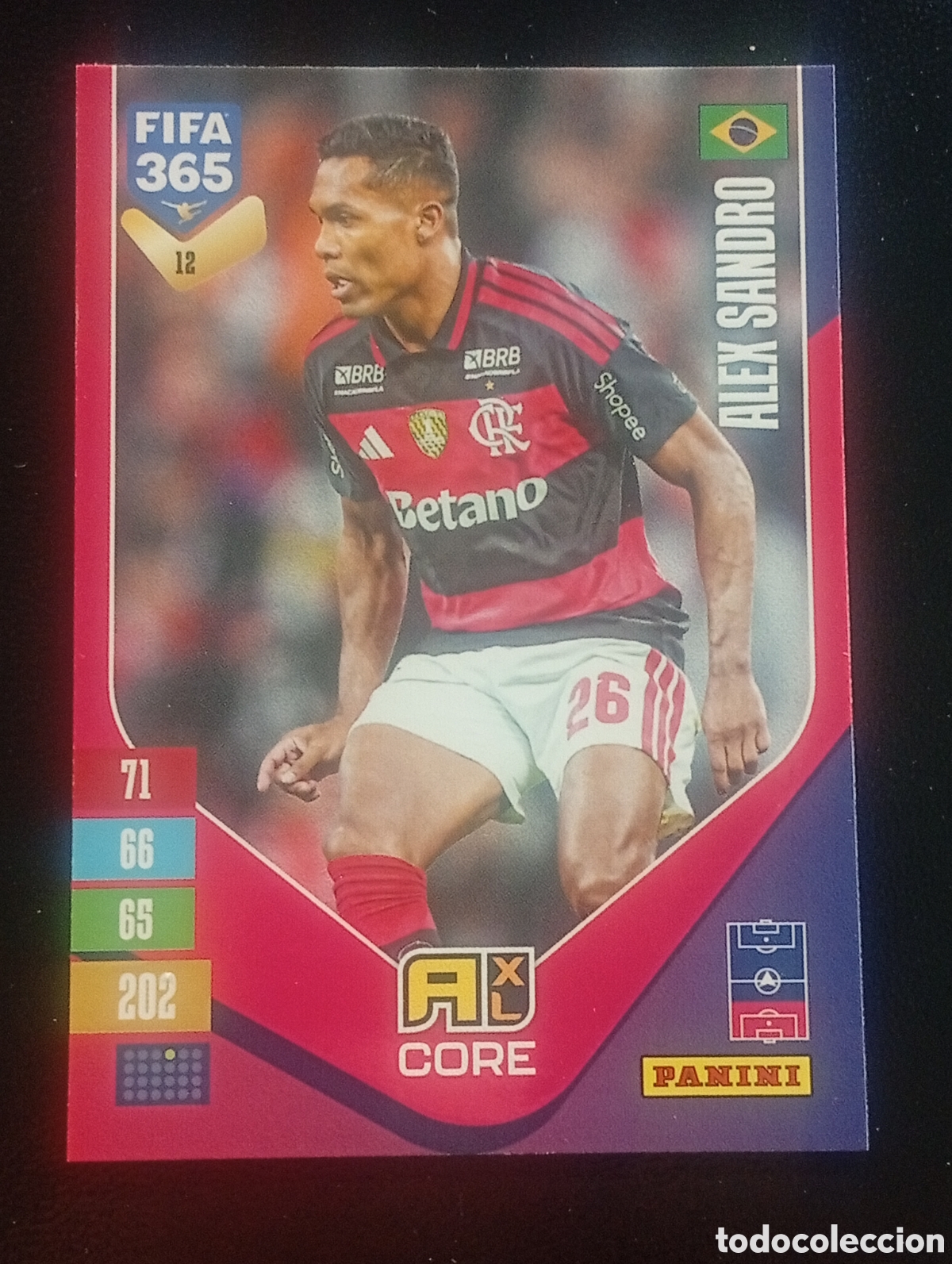 Football Stickers: 12 ALEX SANDRO FLAMENGO BRASIL FIFA 365 ADRENALYN 2026 2027 26 27 CARDS PANINI TOPPS
