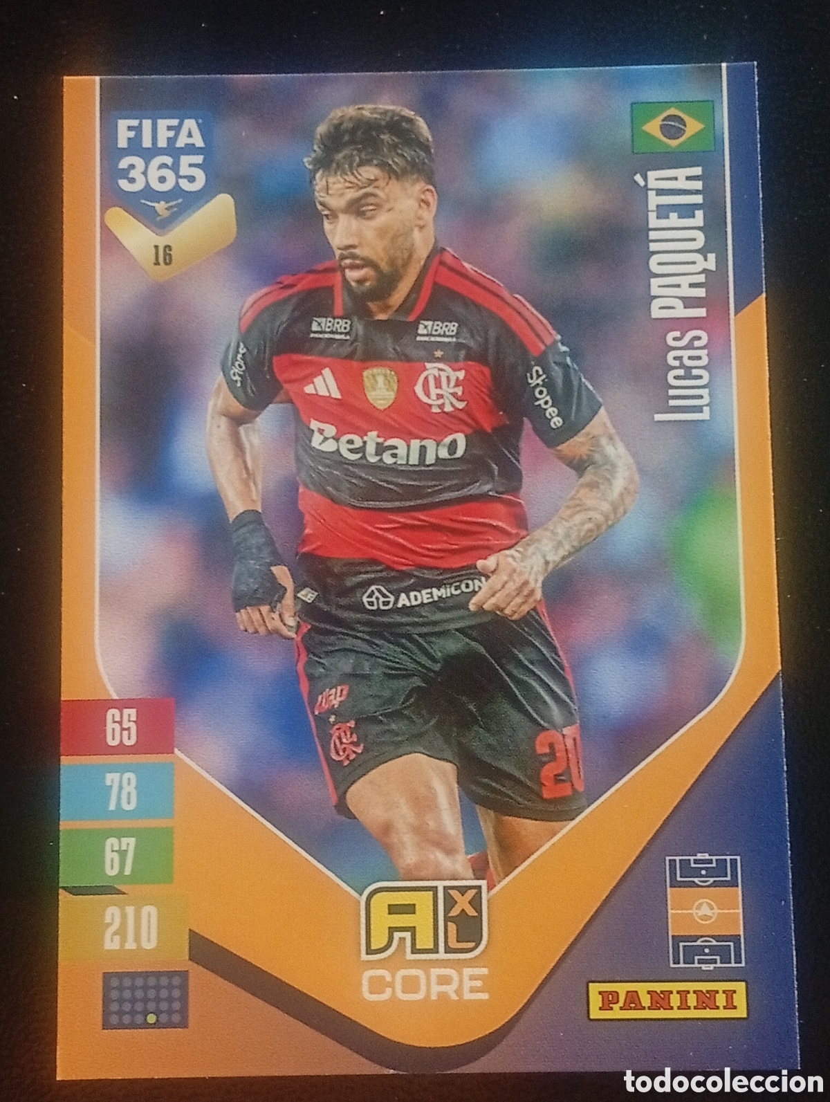 Football Stickers: 16 PAQUETA FLAMENGO BRASIL FIFA 365 ADRENALYN 2026 2027 26 27 CARDS PANINI TOPPS