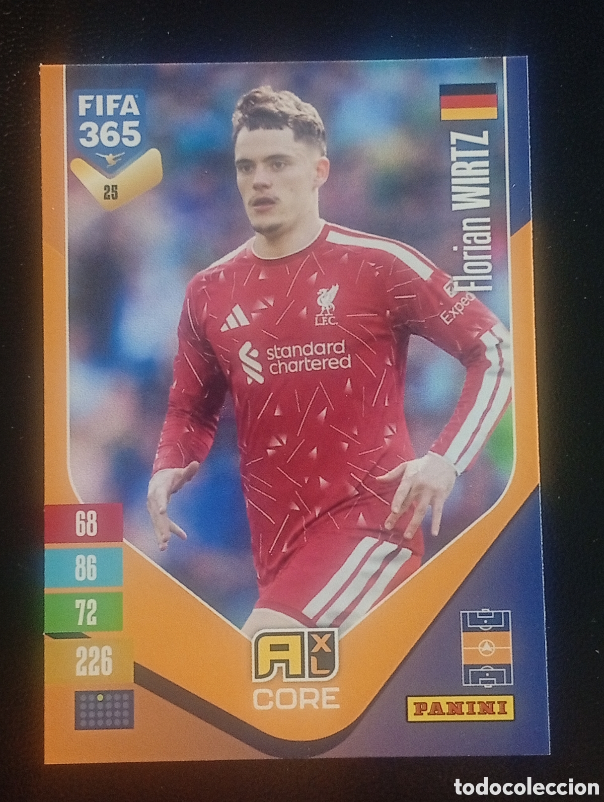 Cromos de f&uacute;tbol: 25 WIRTZ LIVERPOOL FIFA 365 ADRENALYN 2026 2027 26 27 CARDS PANINI TOPPS