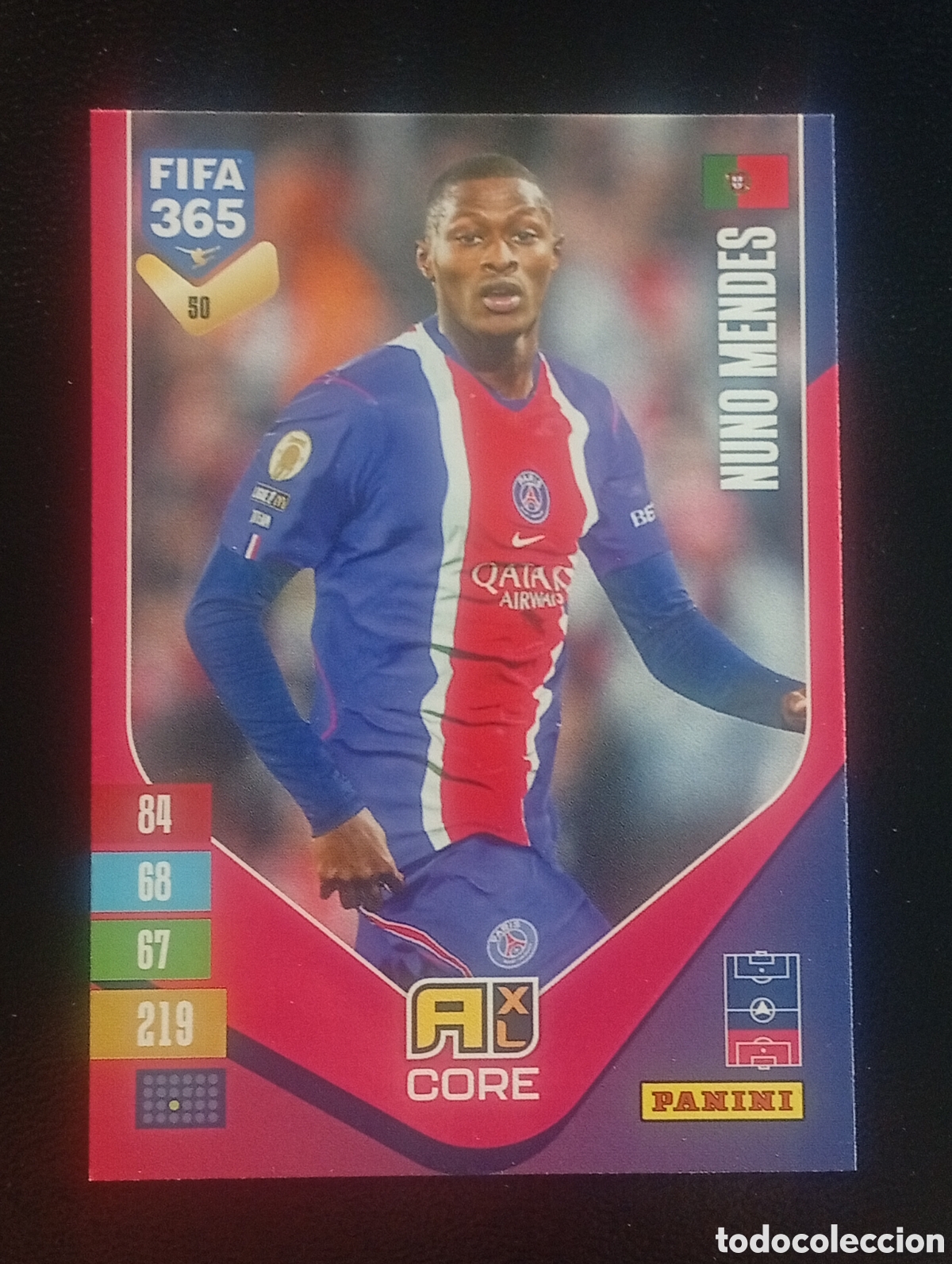 Cromos de f&uacute;tbol: 50 NUNO MENDES PSG PORTUGAL FIFA 365 ADRENALYN 2026 2027 26 27 CARDS PANINI TOPPS